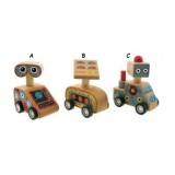 Wooden Robot Pull Back Vehicle Wooden Robot Pull Back Vehicle